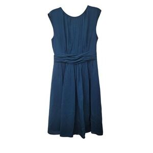 Boden Selina Turquoise Babydoll Ruched Midi Dress 4R Girly Office Whmsigoth Y2K